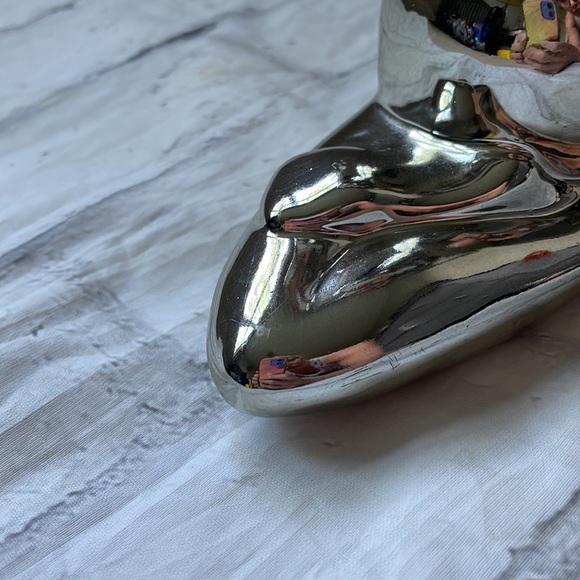 Ceramic Mirror Chrome Cute Whimsical Yoga Frog - Picture 3 of 12